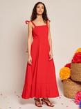 Sister Jane Car Beaded Cherries Maxi Dress, Red