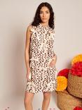Sister Jane Leopard Print Bow Detail Mini Dress, Tan