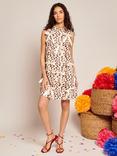 Sister Jane Leopard Print Bow Detail Mini Dress, Tan