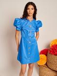 Sister Jane Gemstone Buttons Mini Dress, Blue