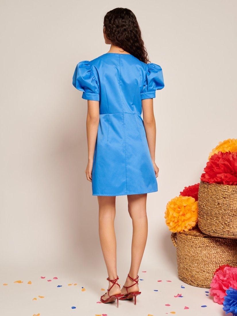 Product image 4 of 6, which shows Sister Jane Gemstone Buttons Mini Dress, Blue, 6