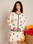 Sister Jane Espera Beaded Cherries Tweed Jacket, Ivory