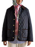 Joules Quinn Quilted Jacket, Navy