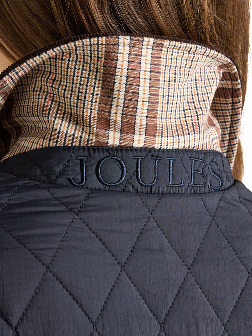 Product image 3 of 6, which shows Joules Quinn Quilted Jacket, Navy, 6