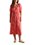 Joules Adele Floral Midi Dress, Red