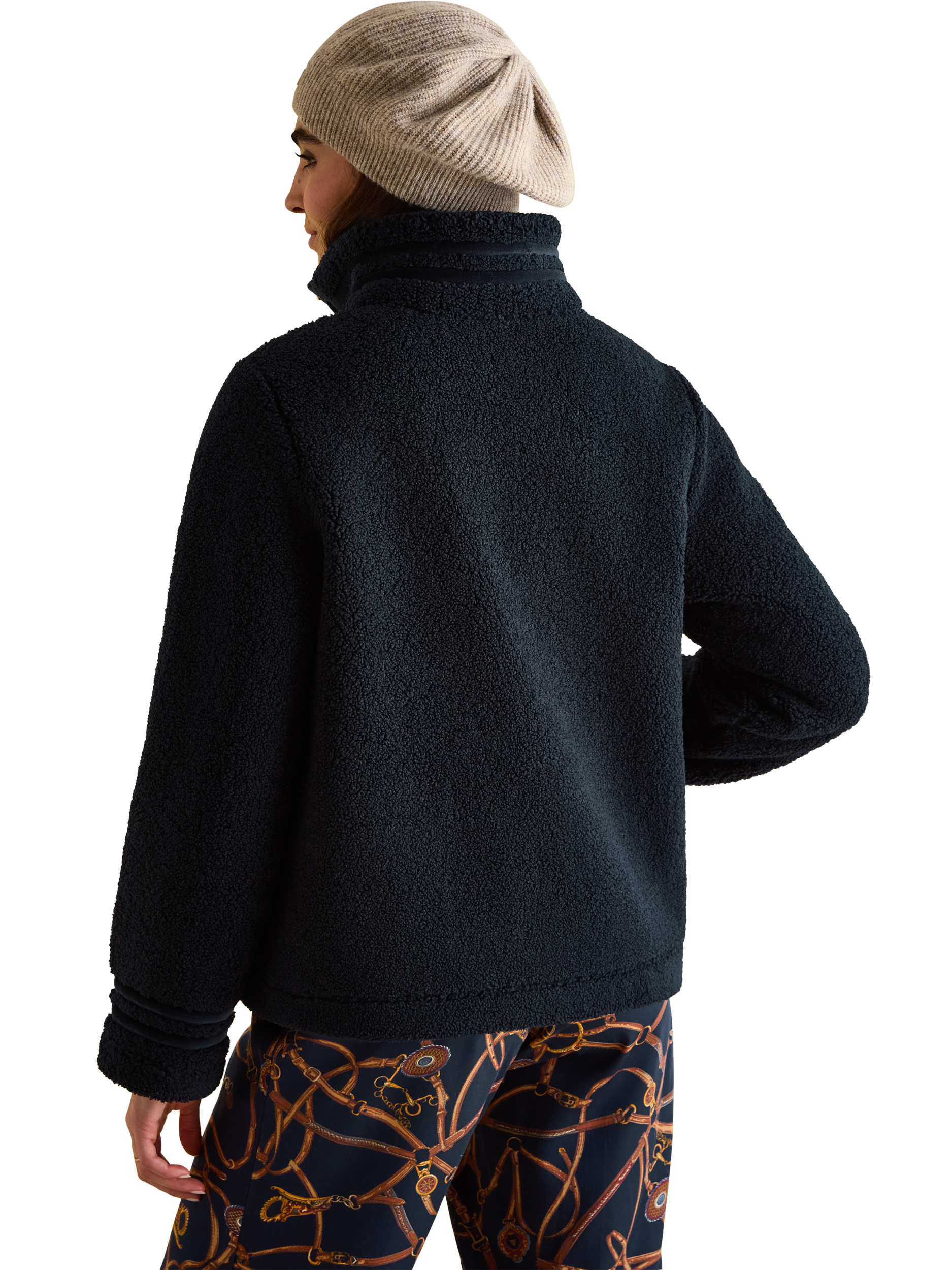 Product image 2 of 7, which shows Joules Fleur Fleece, Navy, 6