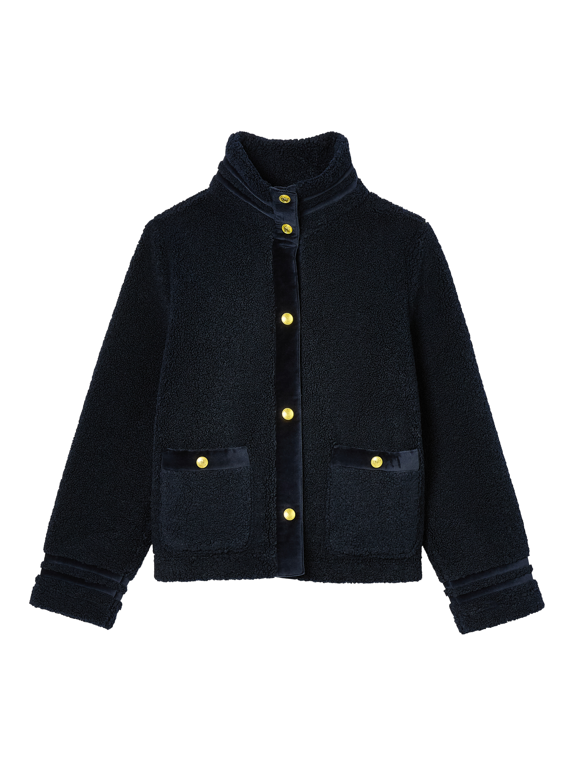 Product image 7 of 7, which shows Joules Fleur Fleece, Navy, 6