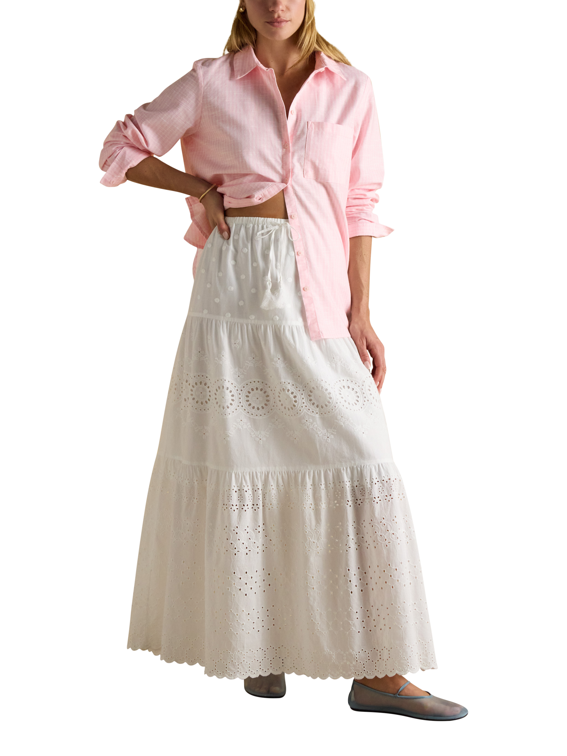 Joules Ida Stripe Shirt, Pink