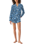 myza Ocean Print Long Sleeve Shorty Pyjama Set