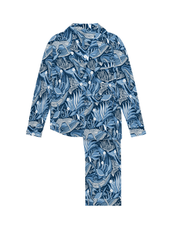 myza Ocean Long Sleeve Long Pyjama Set - view 2, Blue