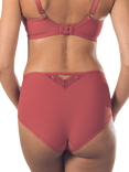Royce Florentine Embroidered High Waist Knickers, Rouge