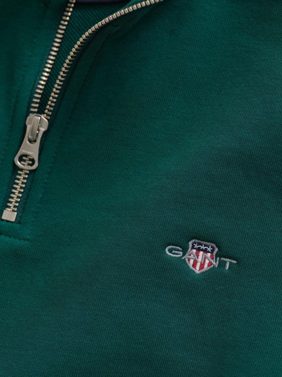 Product image 2 of 2, which shows GANT Half-Zip Shield Logo Sweatshirt, Deep Forest Green, S