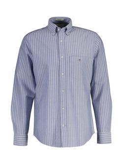 GANT Cotton Regular Fit Stripe Oxford Shirt, College Blue, College Blue