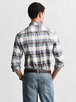 GANT Cotton Regular Fit Check Oxford Shirt, Woody Green - view 2, Woody Green