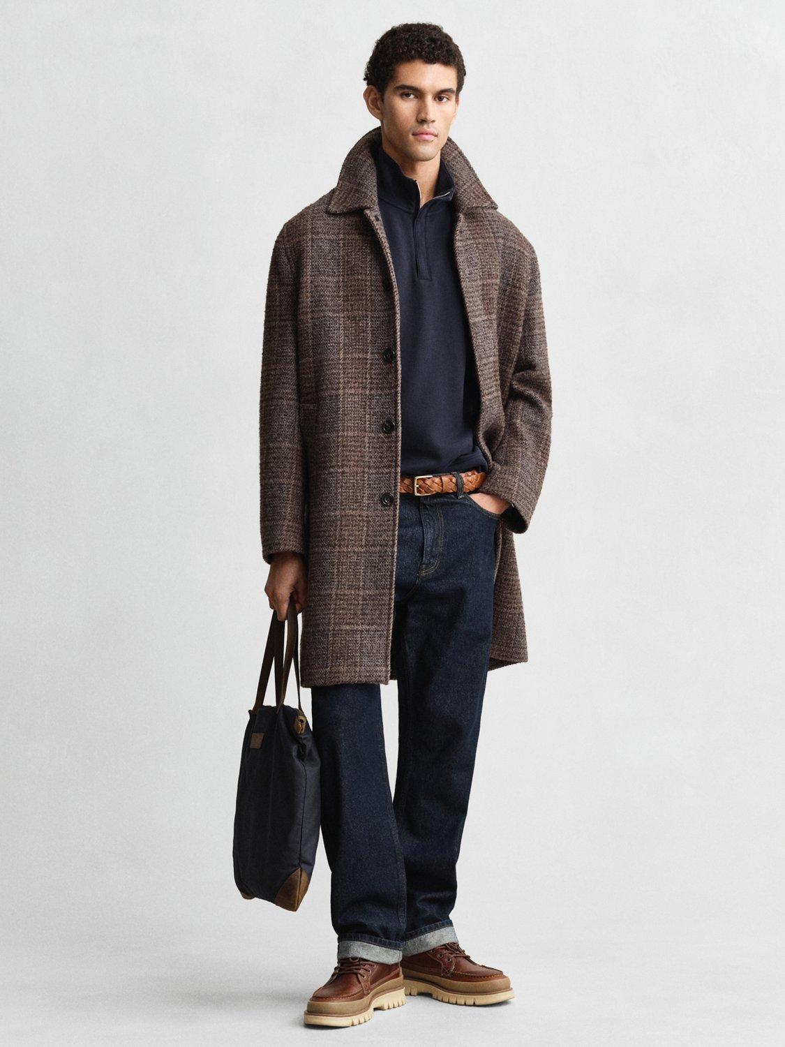 Product image 3 of 5, which shows GANT Cotton Light Sacker Half-Zip Sweatshirt, Evening Blue, S