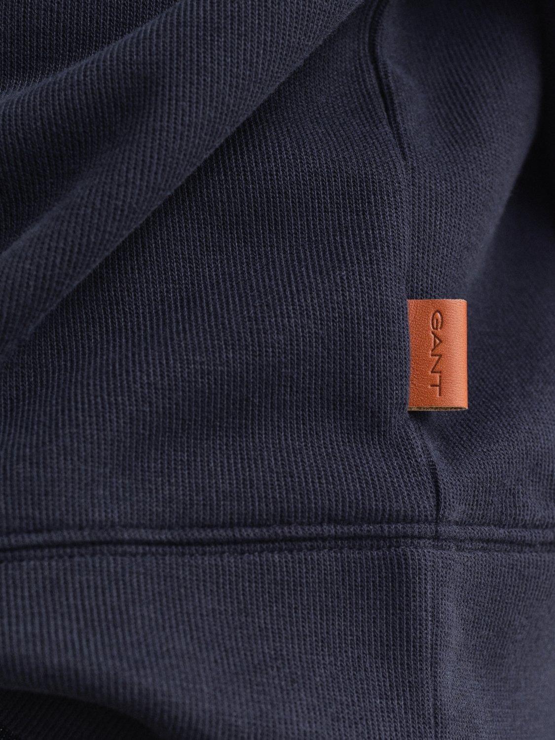 Product image 5 of 5, which shows GANT Cotton Light Sacker Half-Zip Sweatshirt, Evening Blue, S