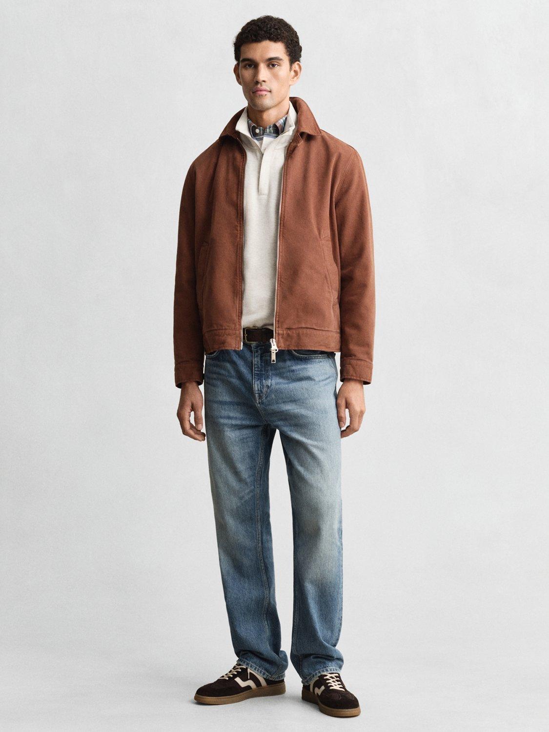 Product image 3 of 4, which shows GANT Cotton Light Sacker Half-Zip Sweatshirt, Seed Melange, S