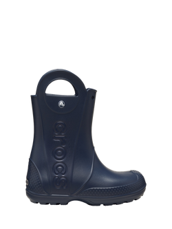Crocs Kids' Waterproof Oversized Handle Rain Boots, Navy