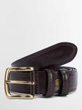 Barbour Clyde Leather Belt, Chestnut Brown