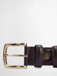 Barbour Clyde Leather Belt, Chestnut Brown
