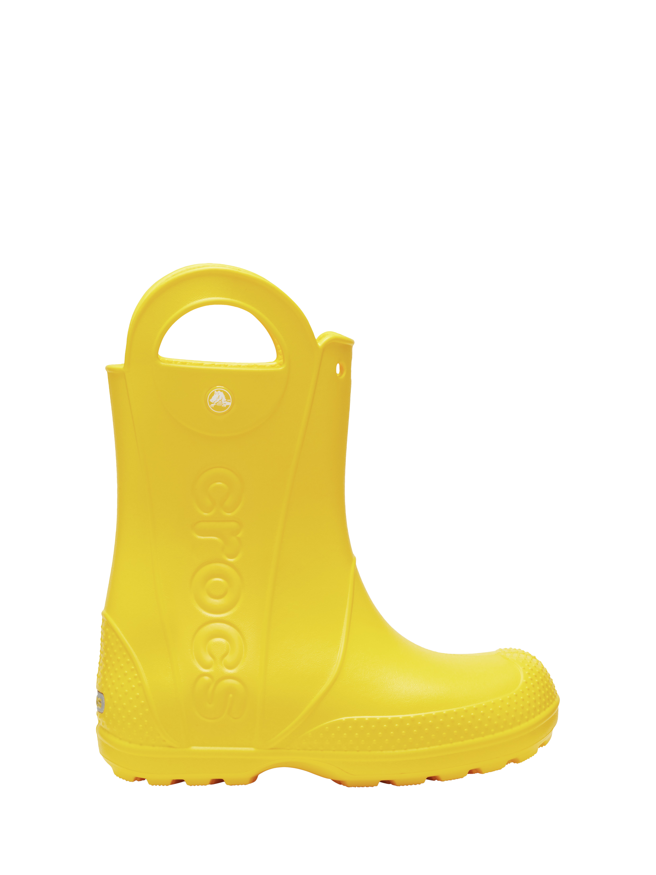 Product image 1 of 6, which shows Crocs Kids' Waterproof Oversized Handle Rain Boots, Yellow, 1