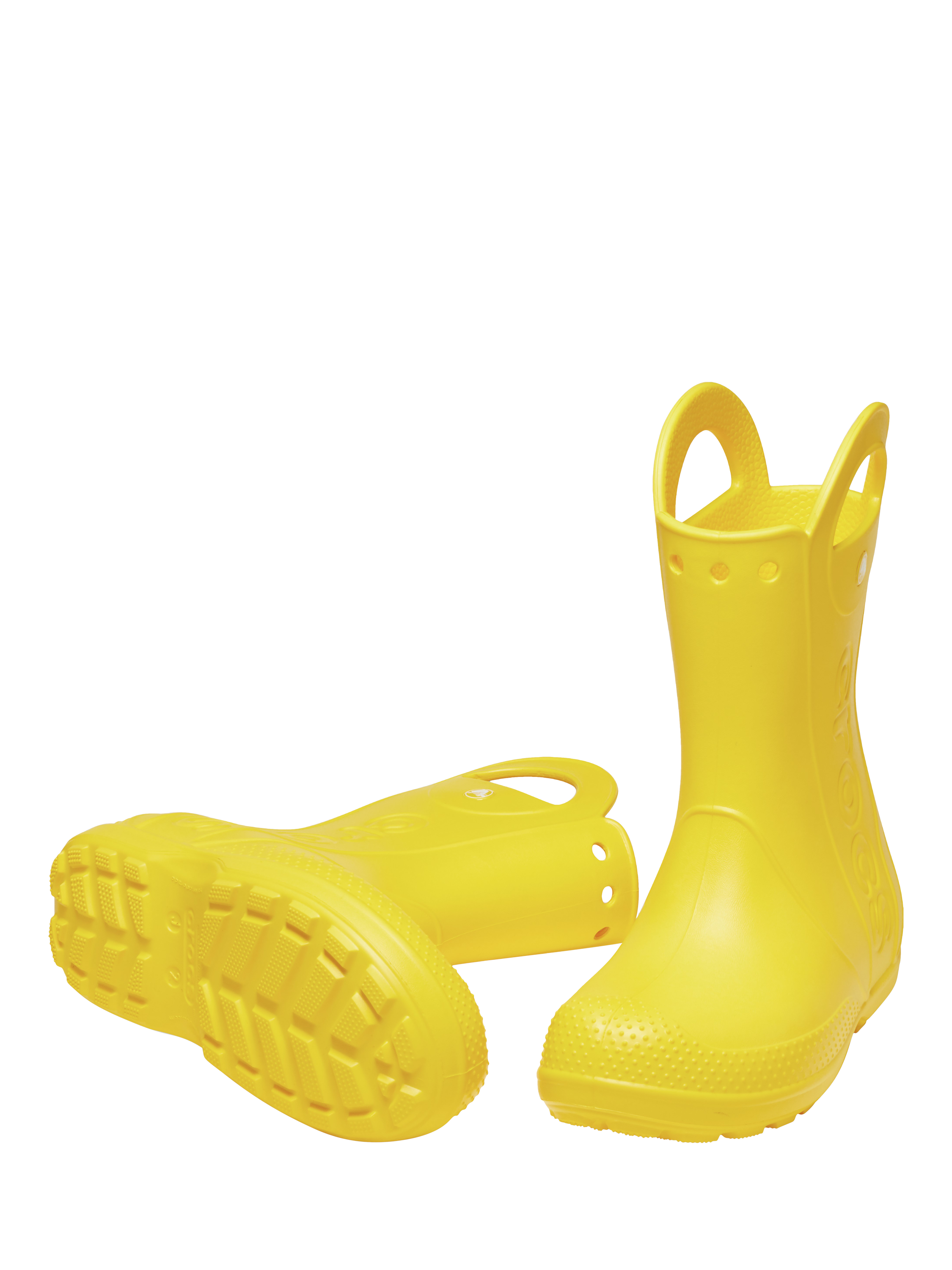 Product image 2 of 6, which shows Crocs Kids' Waterproof Oversized Handle Rain Boots, Yellow, 1