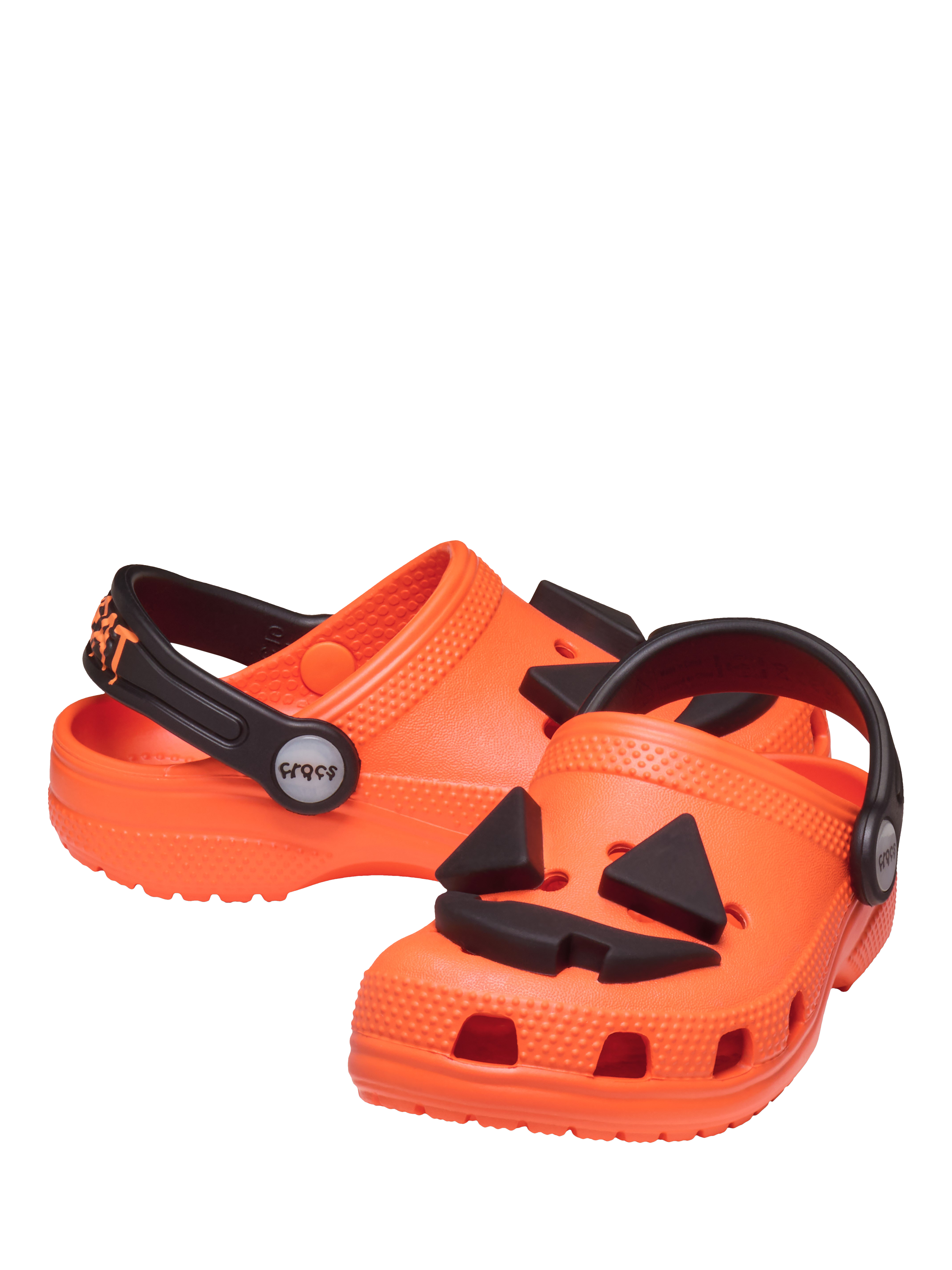 Product image 3 of 4, which shows Crocs Kids' Jack O' Lantern Classic Clogs, Orange, 5 Jnr