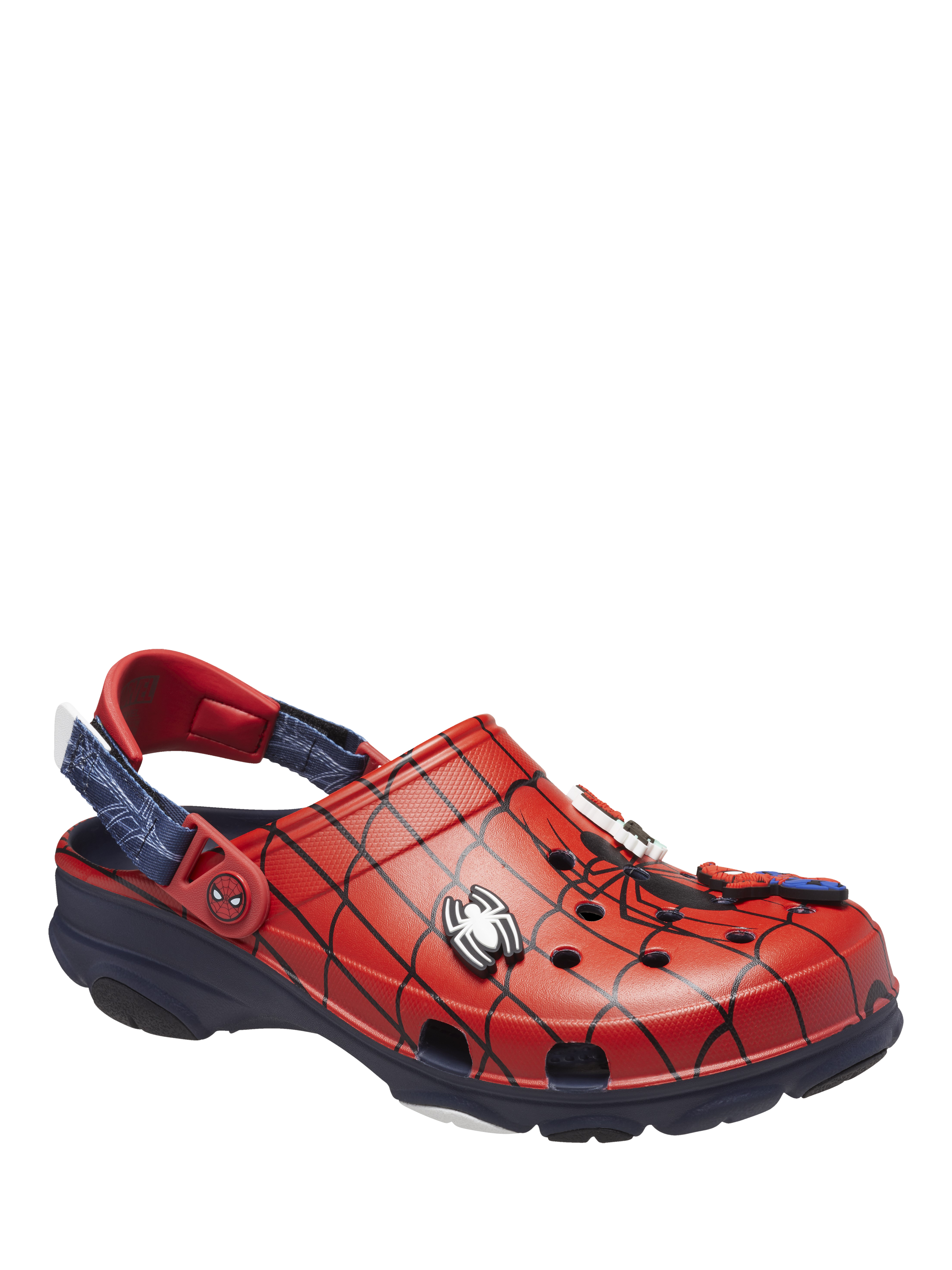 Product image 2 of 5, which shows Crocs Kids' Spiderman Classic Clogs, Red/Navy, 11 Jnr