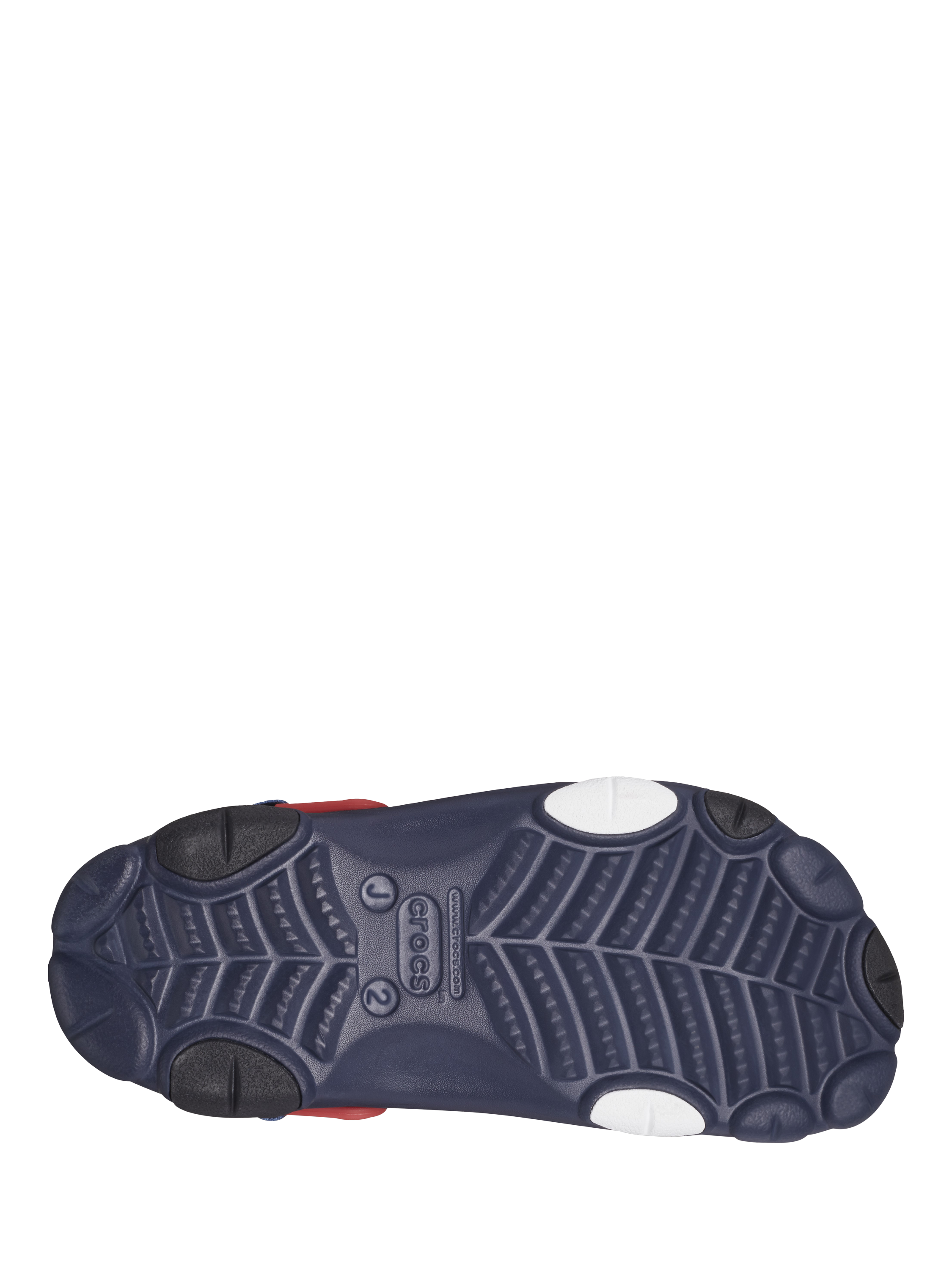 Product image 5 of 5, which shows Crocs Kids' Spiderman Classic Clogs, Red/Navy, 11 Jnr