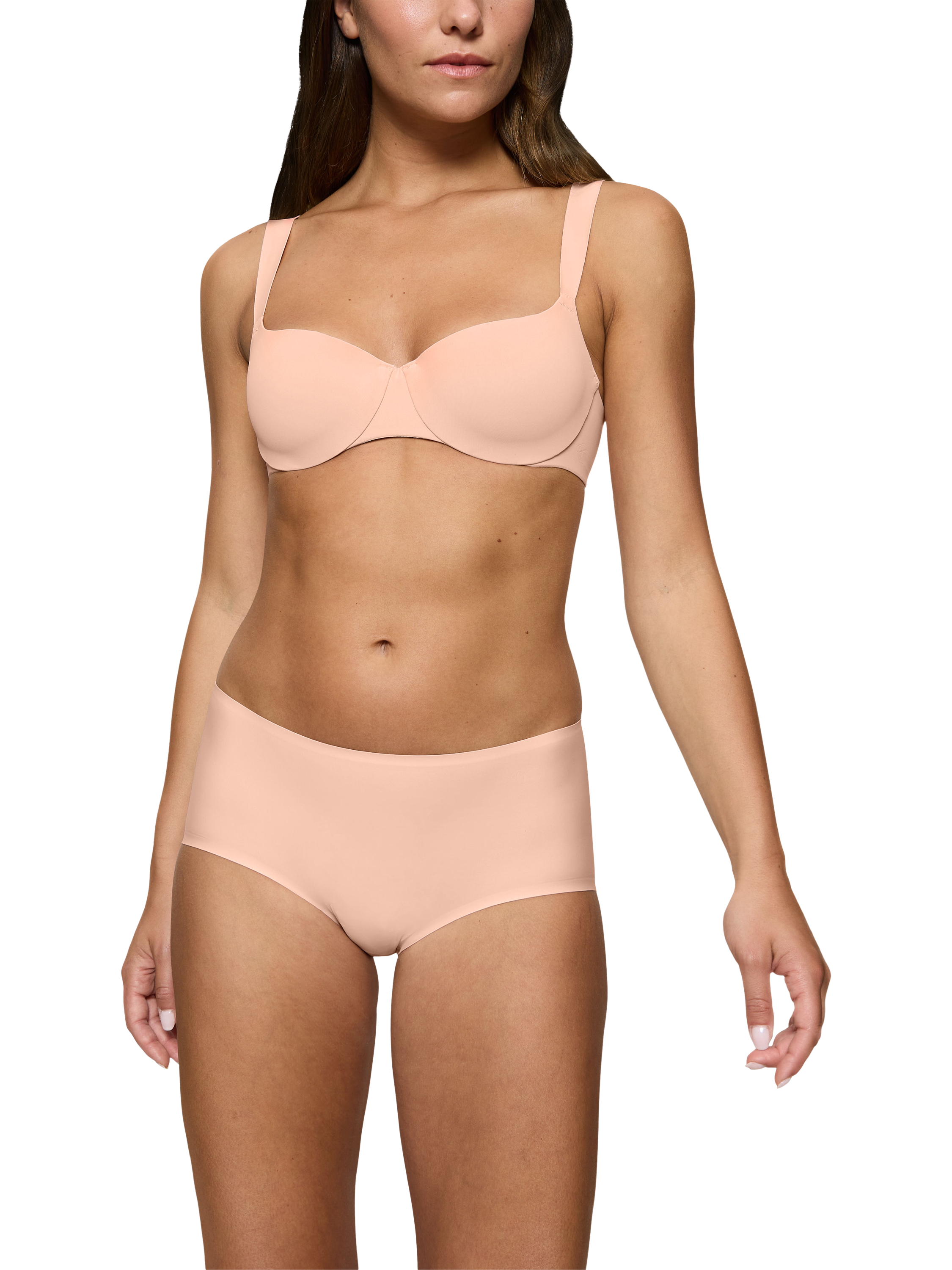 Product image 4 of 5, which shows Triumph Seamless Shorty Briefs, Powder Blush, 8