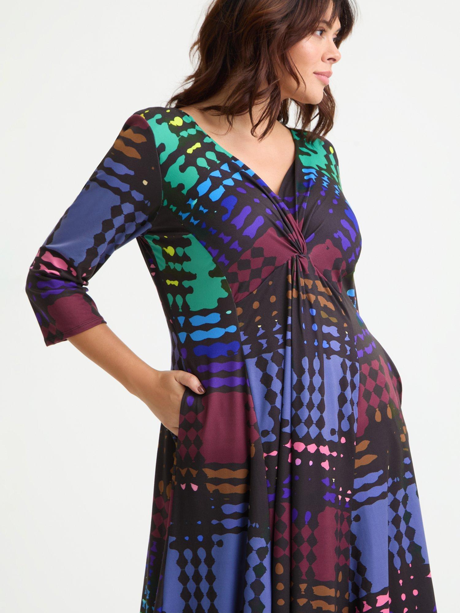 Product image 2 of 4, which shows Scarlett & Jo Claudia Dress, Black/Multi, 14