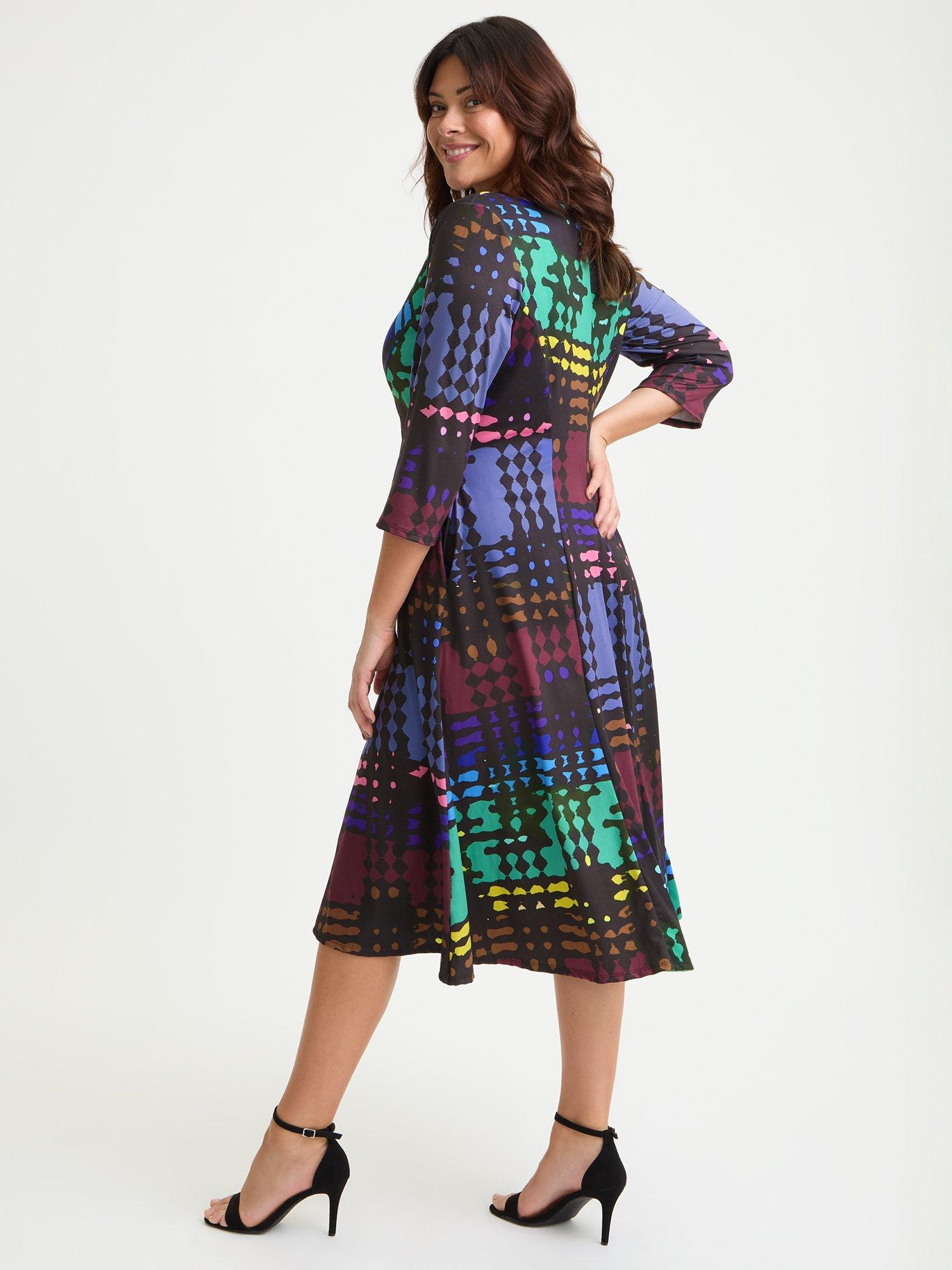 Product image 3 of 4, which shows Scarlett & Jo Claudia Dress, Black/Multi, 14