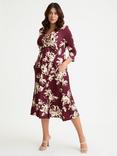 Scarlett & Jo Claudia Dress, Wine/Cream
