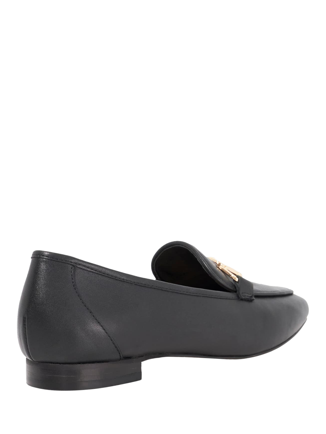 Product image 4 of 5, which shows Dune Grained Leather Slip-On Loafers, Black, EU36