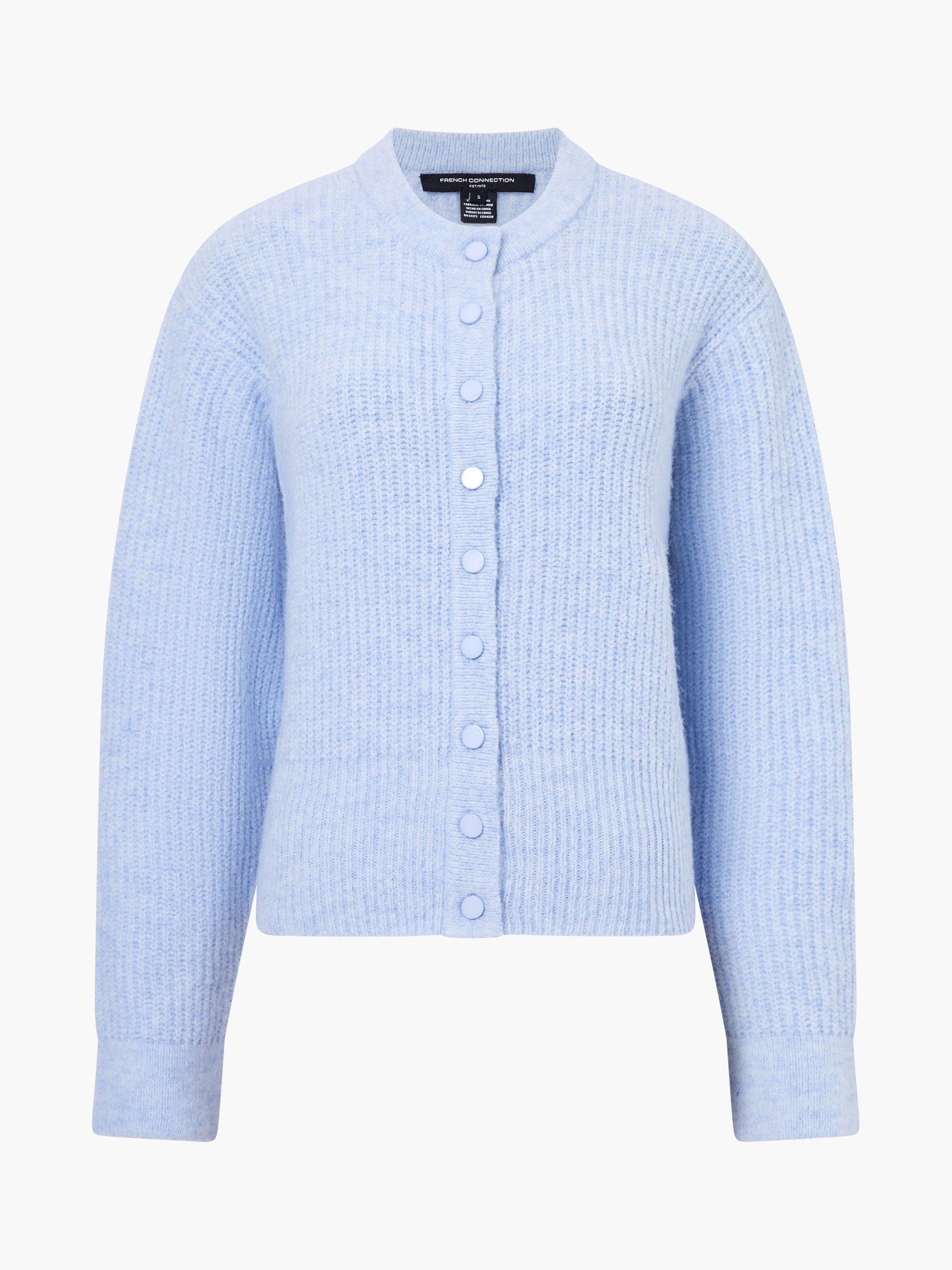 Product image 4 of 4, which shows French Connection Kezia Knit Cardigan, Arctic Blue, XS