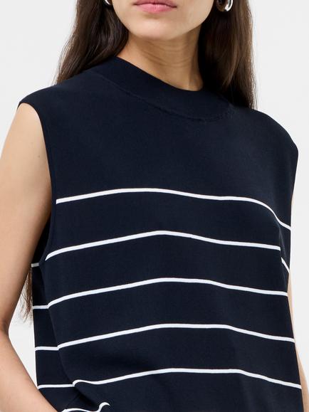 French Connection Ottie Stripe Knit Top, Navy/White - view 2, Navy/White