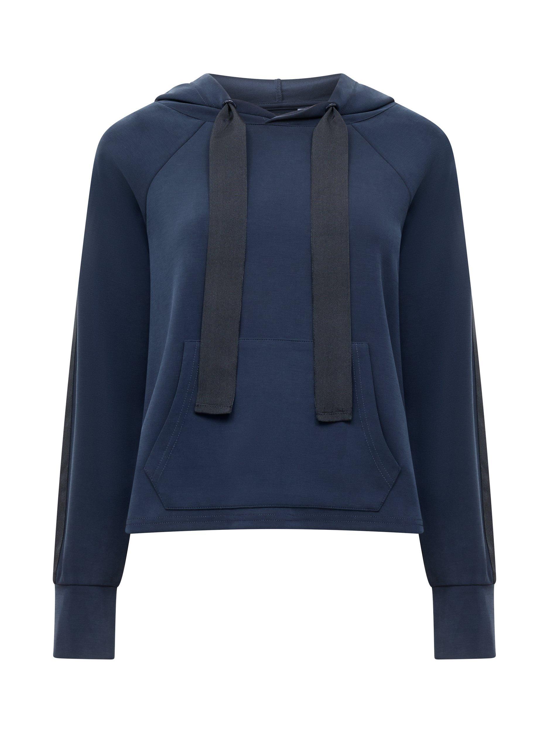 Product image 1 of 1, which shows French Connection Wren Trim Detail Sweatshirt, Navy/Black, XS