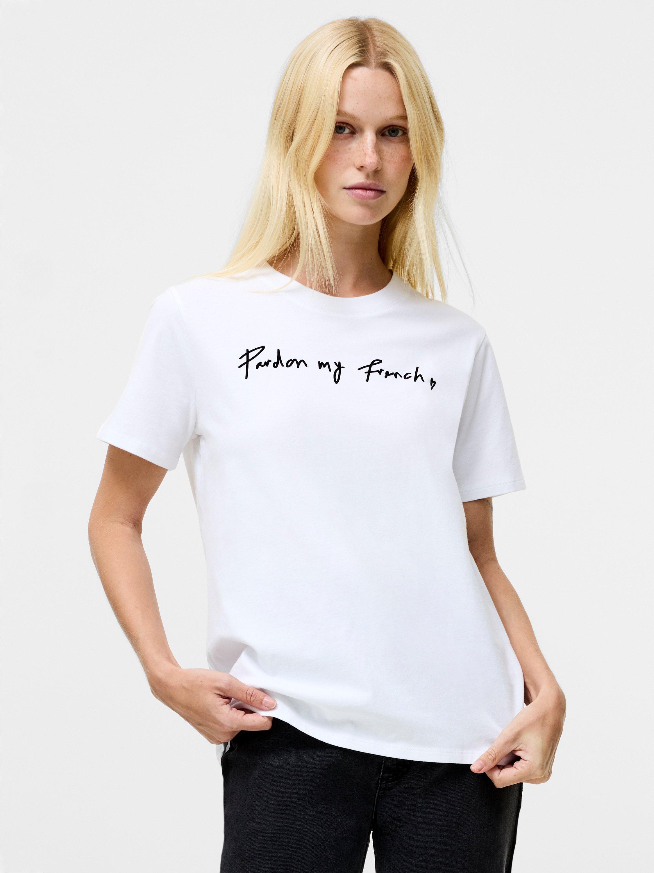 その他 Pardon My French p706p5g French Connection Pardon My French T-Shirt, White
