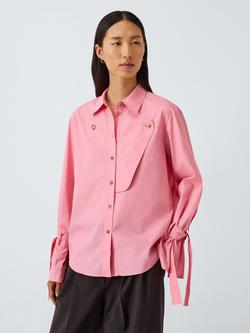 John Lewis x REJINA PYO Cuff Tie Detail Cotton Shirt, Pink
