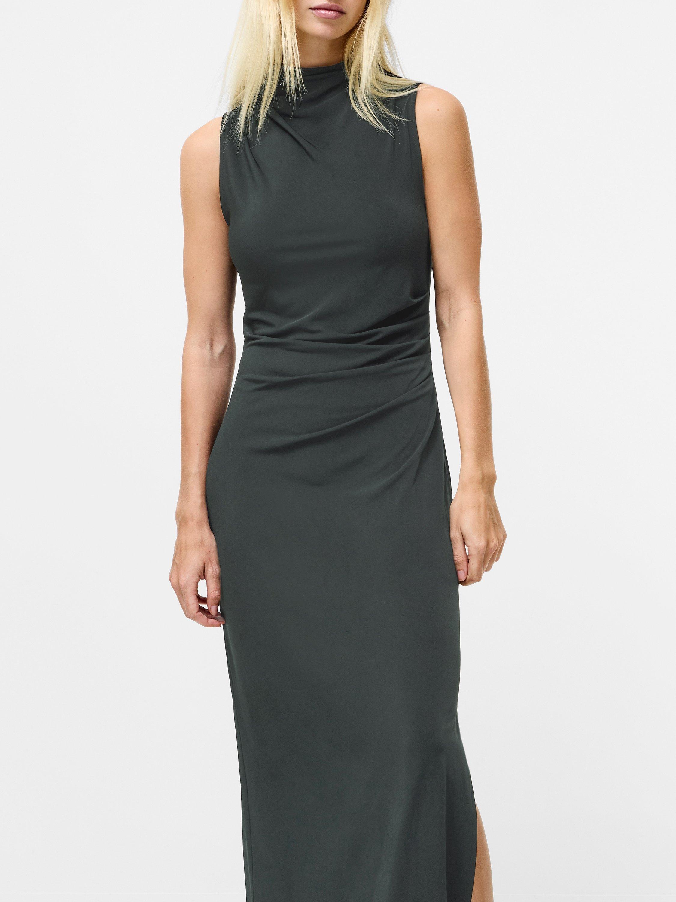 Product image 3 of 5, which shows French Connection Samira Drape Midi Dress, Graphite, L