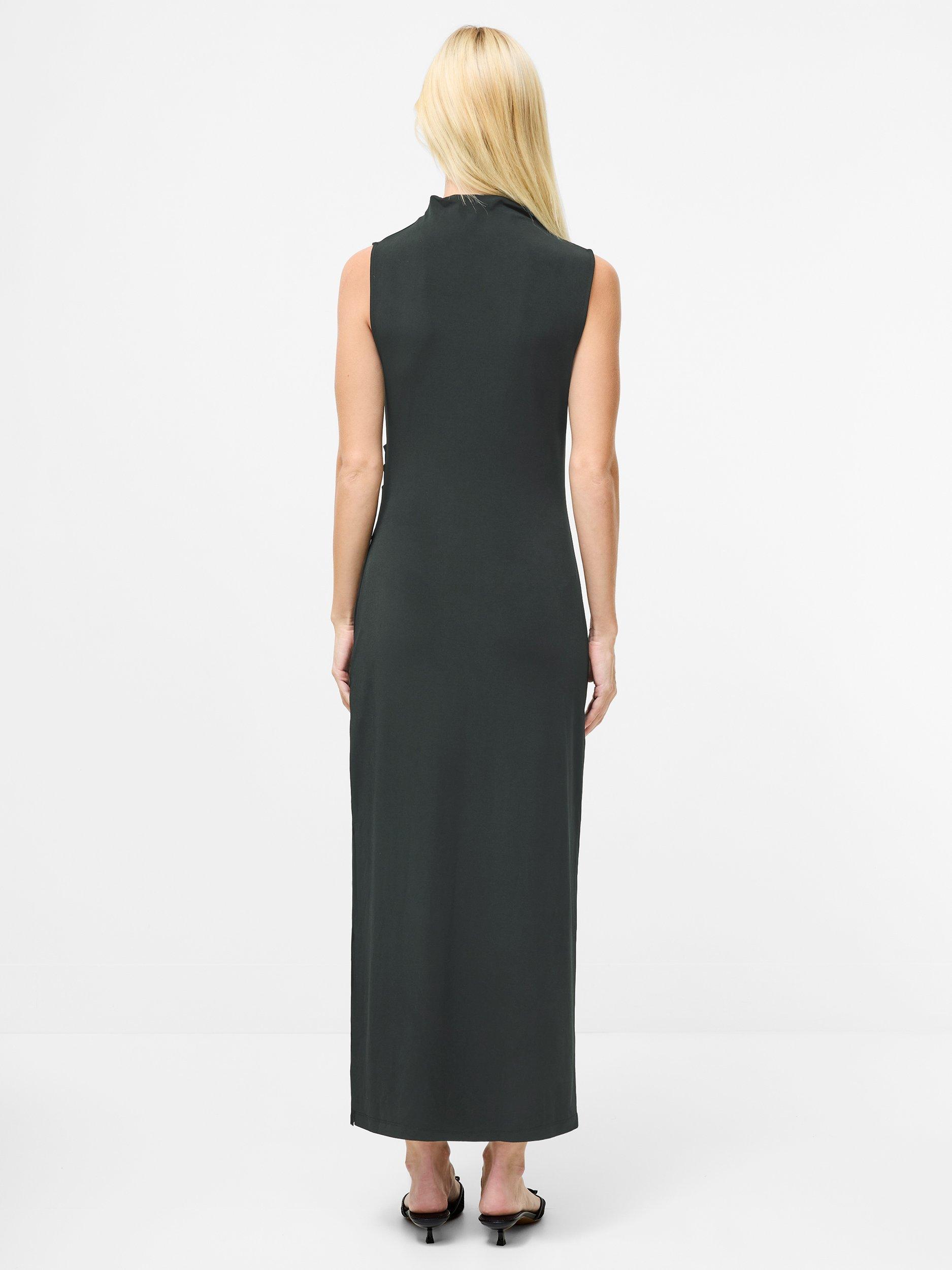 Product image 4 of 5, which shows French Connection Samira Drape Midi Dress, Graphite, L