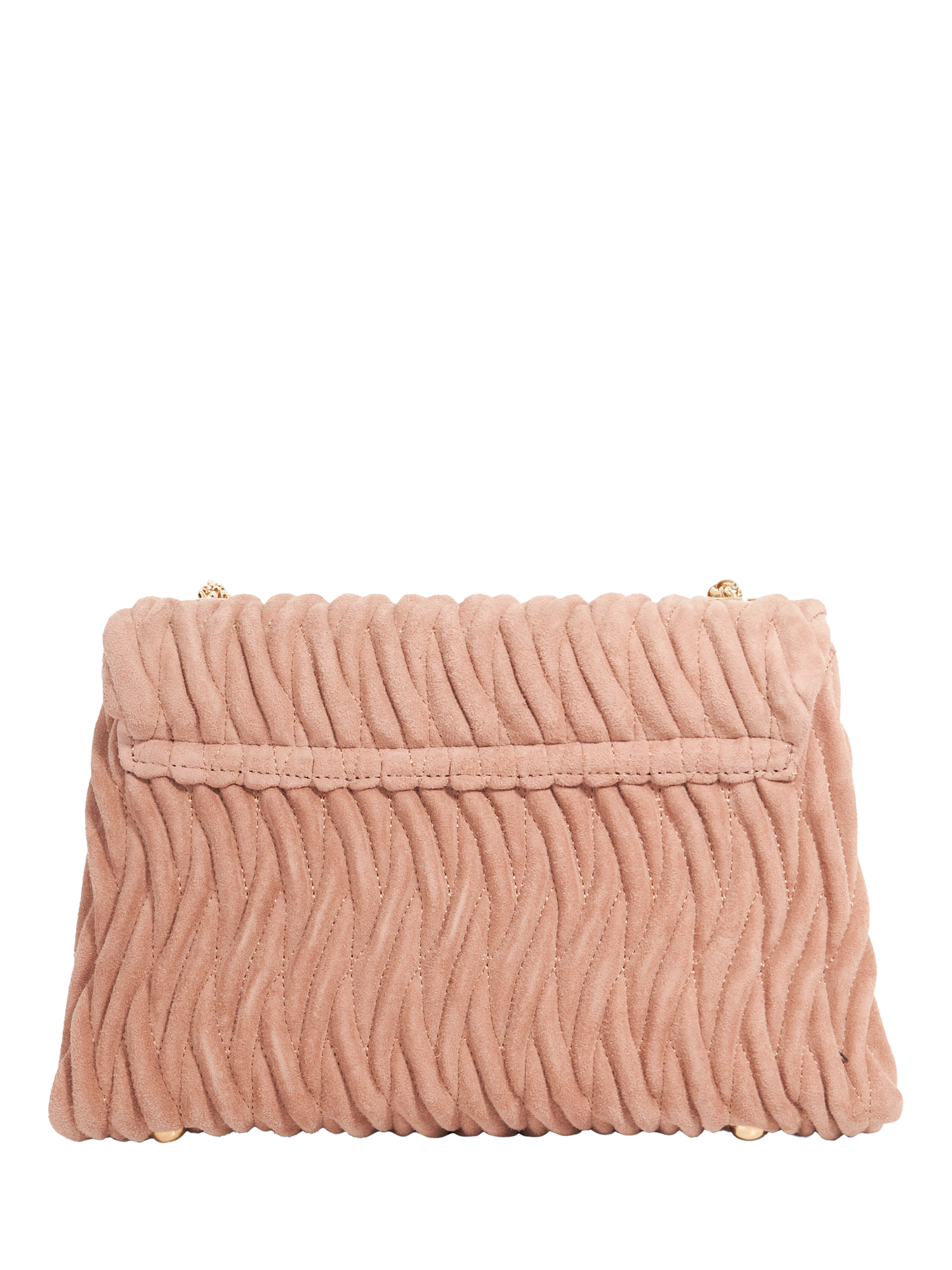 Product image 3 of 6, which shows Dune London Darling Suede Handbag, Mink, One Size