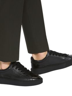 Kurt Geiger London Albion Lace Up Leather Trainers - view 2, Black