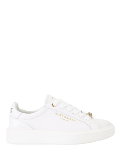 Kurt Geiger London Albion Lace Up Leather Trainers, White