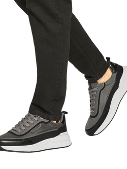 KG Kurt Geiger Jackson Lace Up Trainers, Grey/Dark - view 2, Grey/Dark