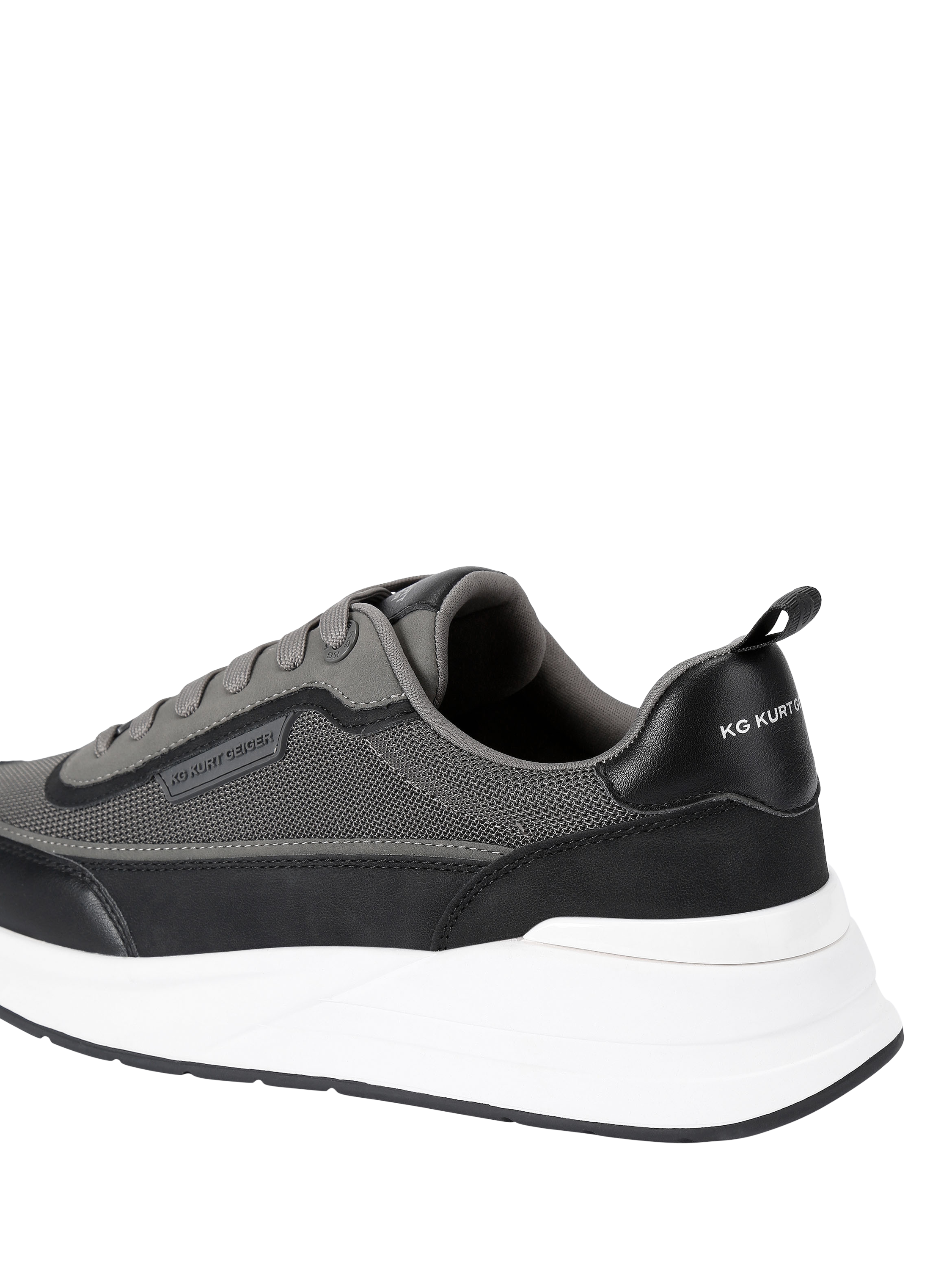 Product image 4 of 4, which shows KG Kurt Geiger Jackson Lace Up Trainers, Grey/Dark, 7