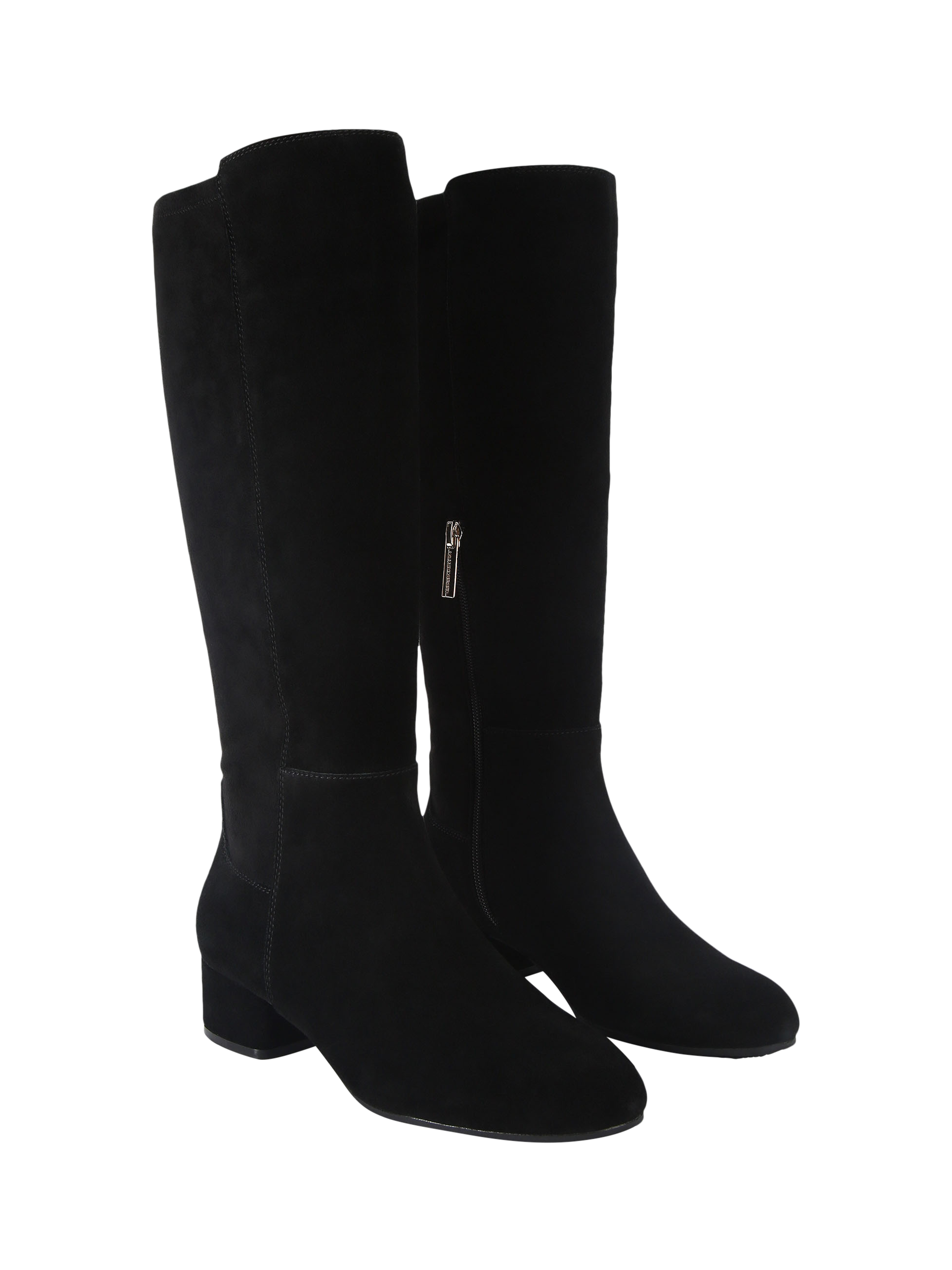 Product image 3 of 4, which shows KG Kurt Geiger Tabina Suede Calf Boots, Black, 3