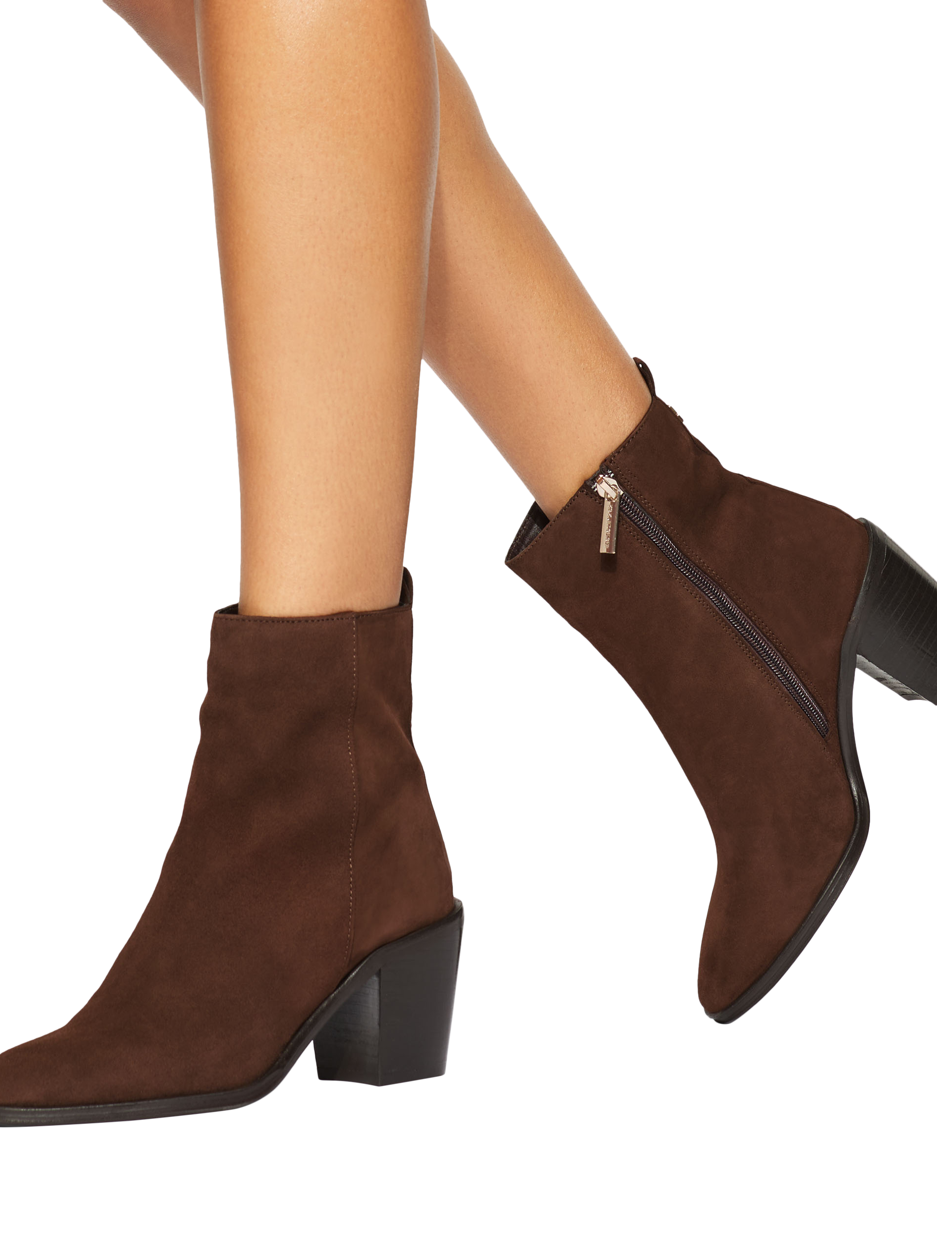 Product image 2 of 4, which shows KG Kurt Geiger Terrace Suede Ankle Boots, Brown, 3