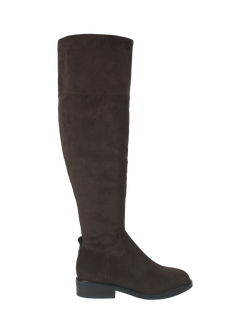 KG Kurt Geiger Tisha Suede Knee High Boots, Brown, Brown