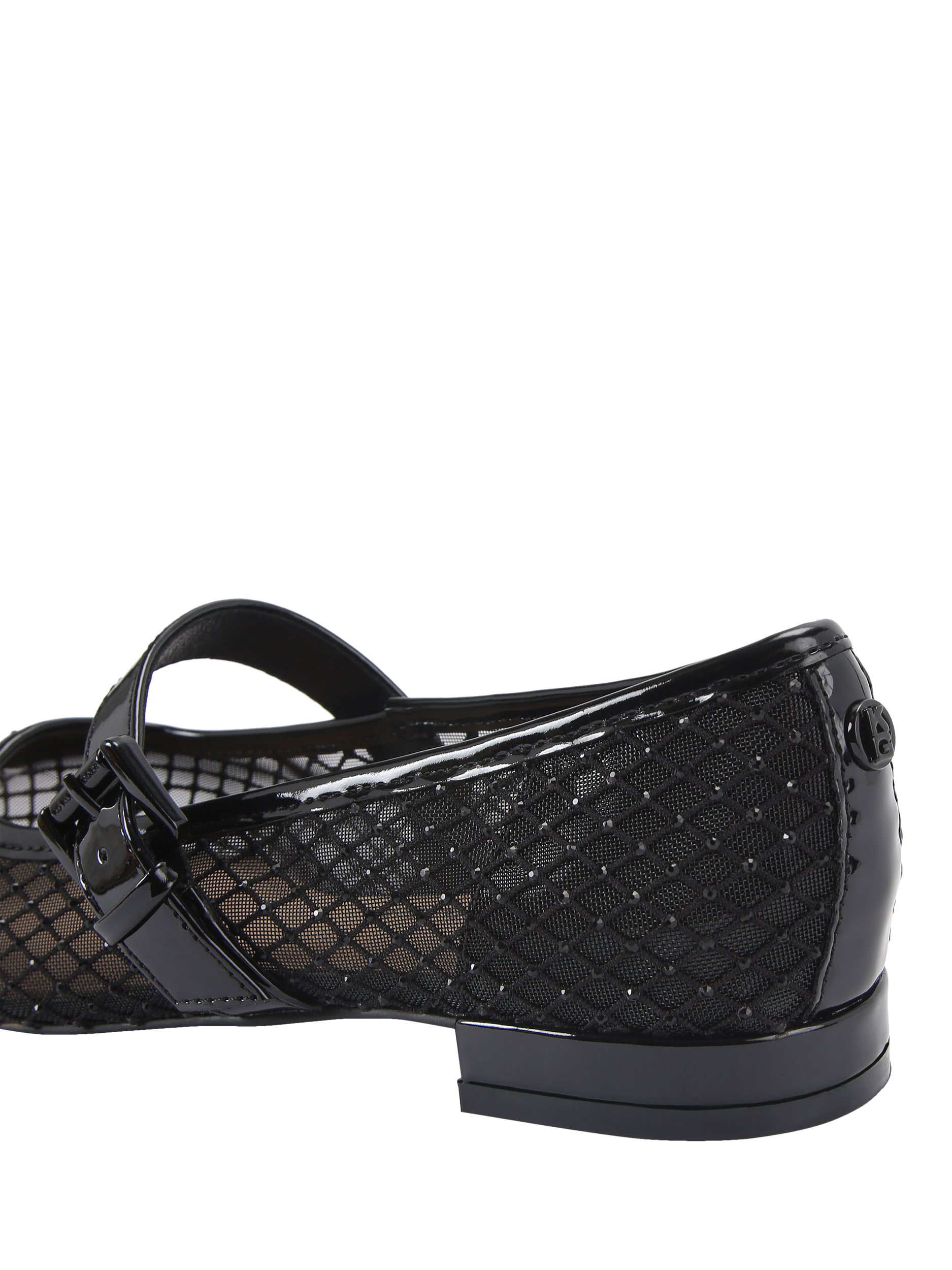 Product image 4 of 4, which shows KG Kurt Geiger Angel Flat Shoes, Black/Comb, 3